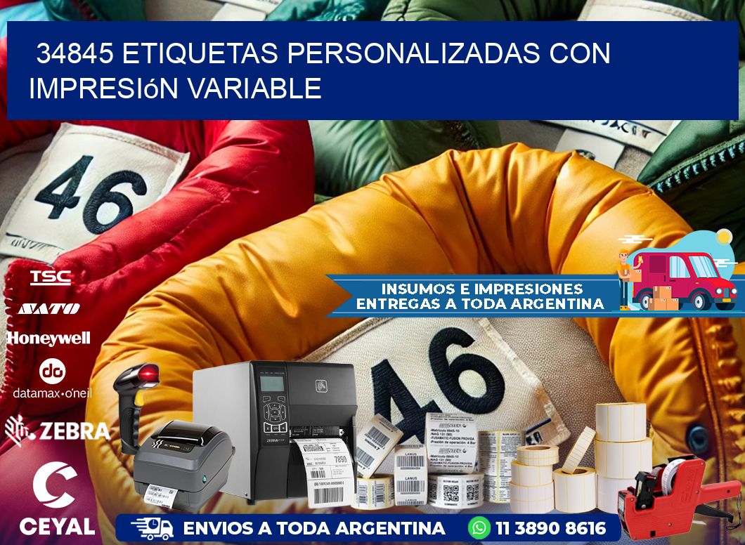34845 etiquetas personalizadas con impresión variable
