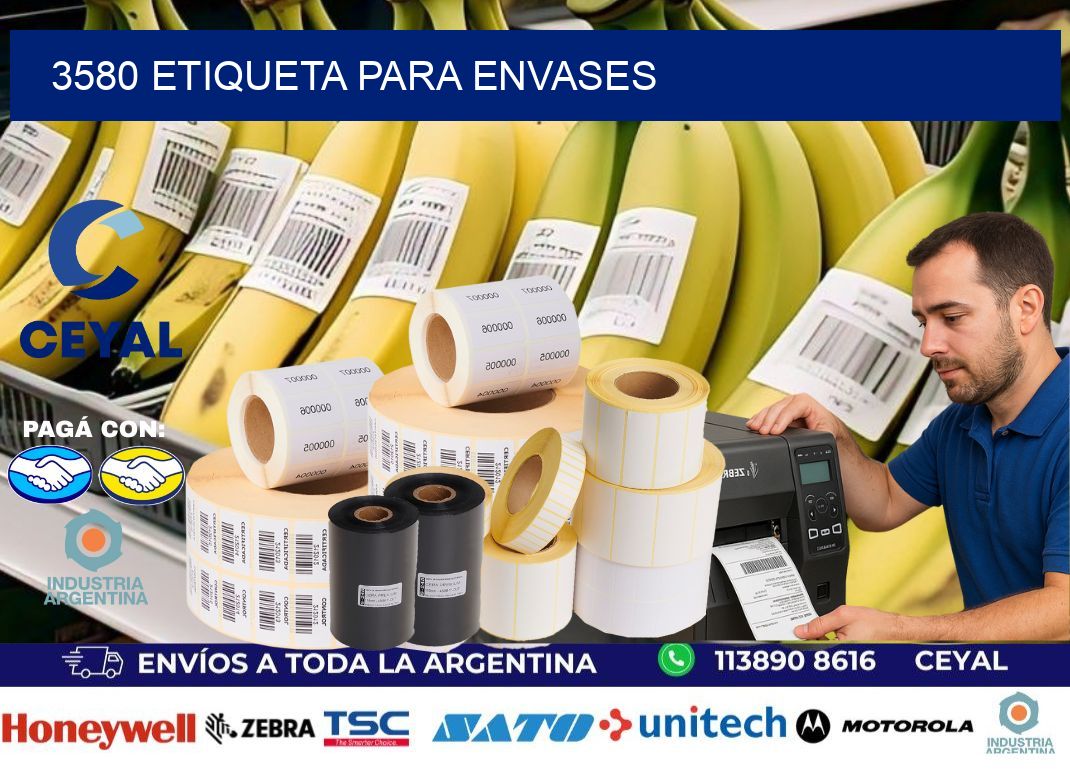 3580 Etiqueta para envases