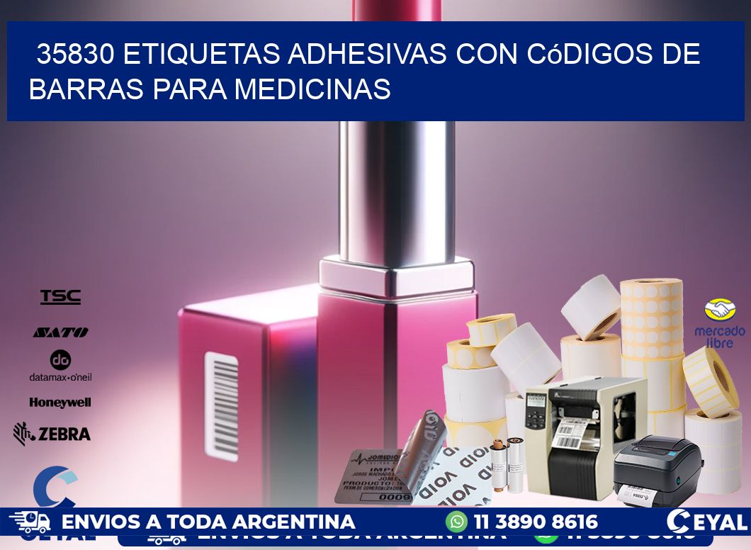 35830 etiquetas adhesivas con códigos de barras para medicinas
