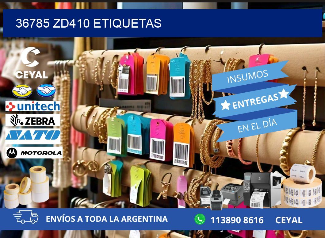 36785 ZD410 etiquetas