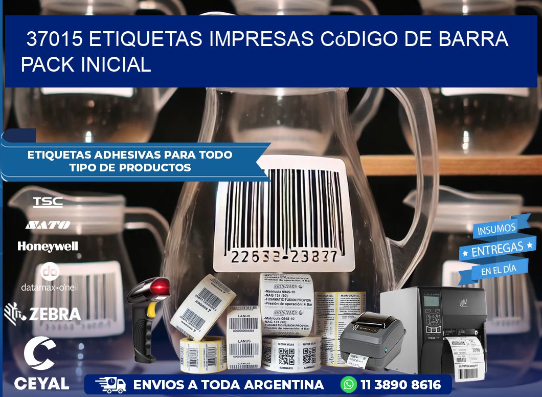 37015 Etiquetas Impresas código De Barra Pack Inicial
