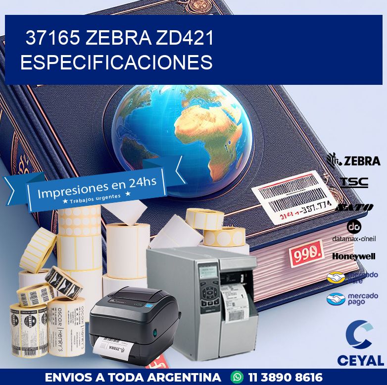 37165 Zebra ZD421 especificaciones