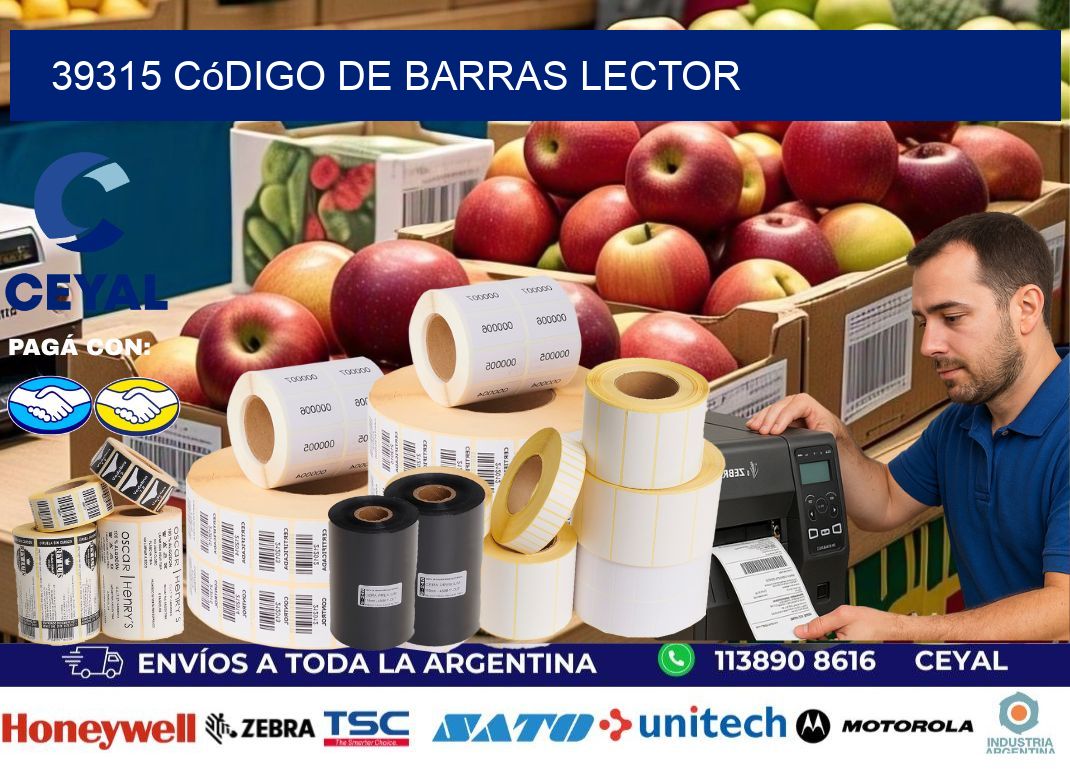 39315 Código de barras lector