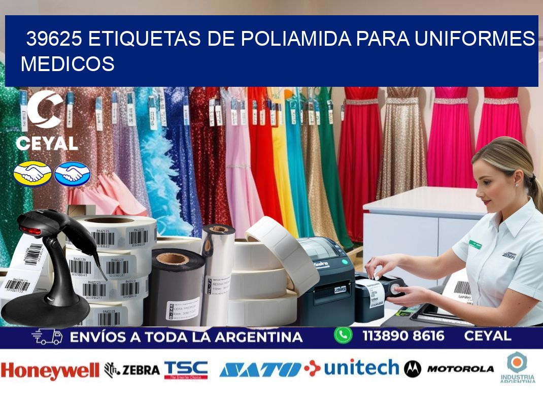 39625 Etiquetas de poliamida para uniformes medicos
