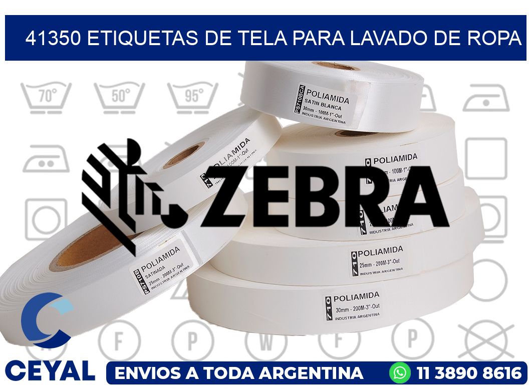 41350 Etiquetas de tela para lavado de ropa