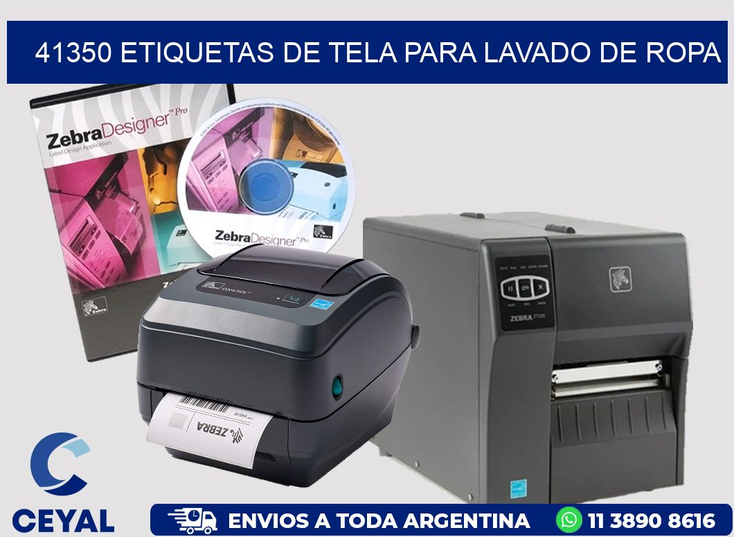 41350 Etiquetas de tela para lavado de ropa