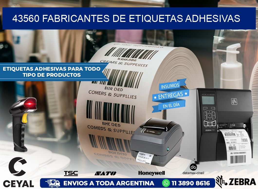 43560 Fabricantes de etiquetas adhesivas