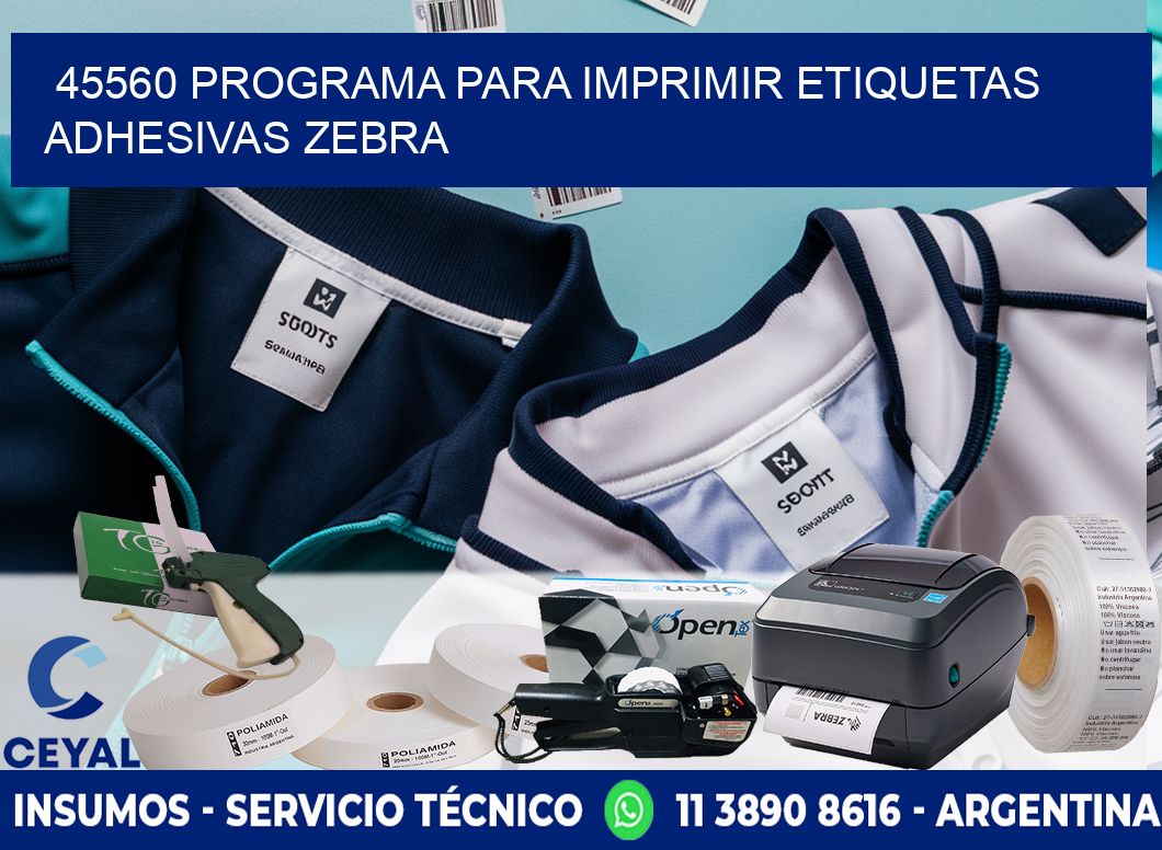 45560 Programa para imprimir etiquetas adhesivas zebra