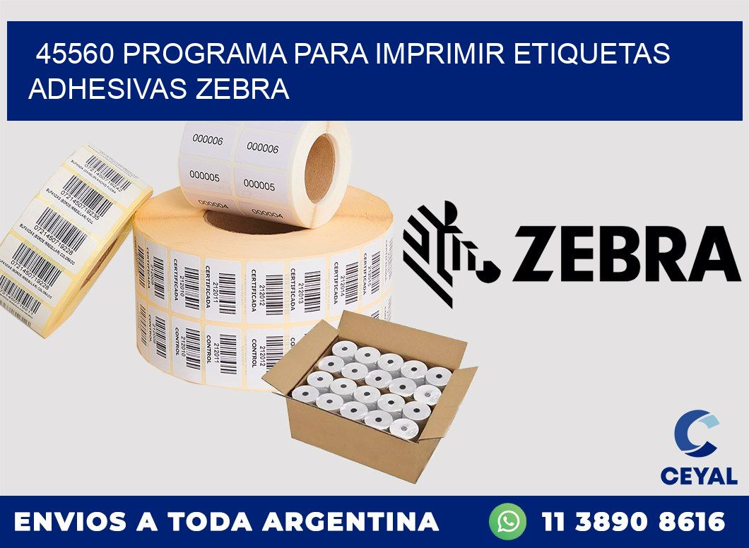 45560 Programa para imprimir etiquetas adhesivas zebra