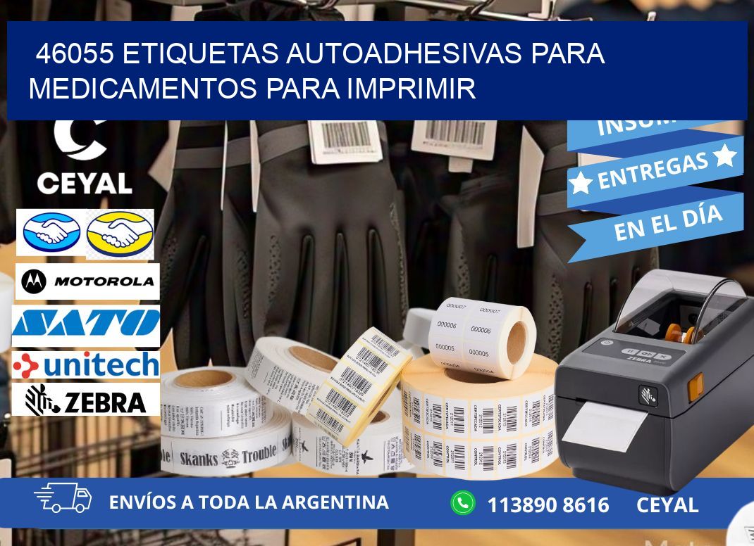 46055 Etiquetas autoadhesivas para medicamentos para imprimir
