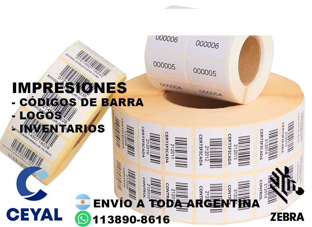 5 cajas de etiquetas 74 x 49