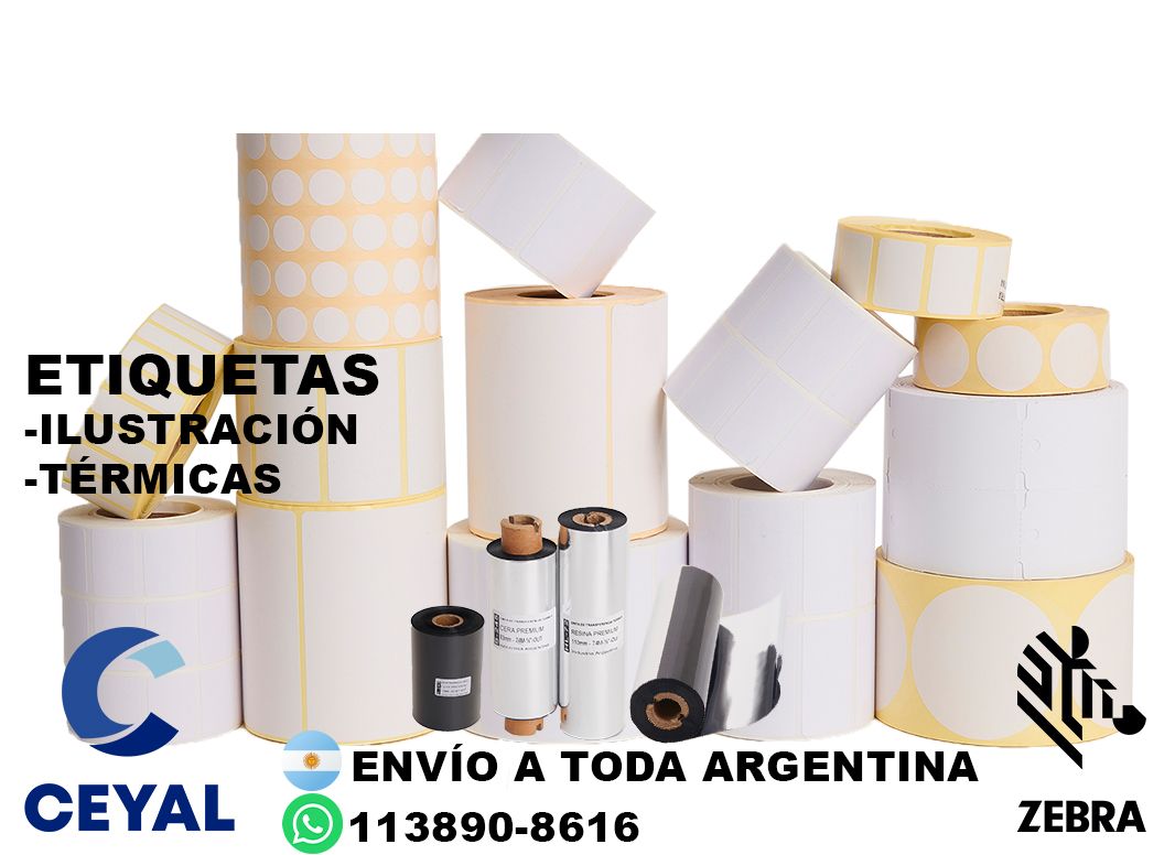 5 cajas de etiquetas 74 x 49