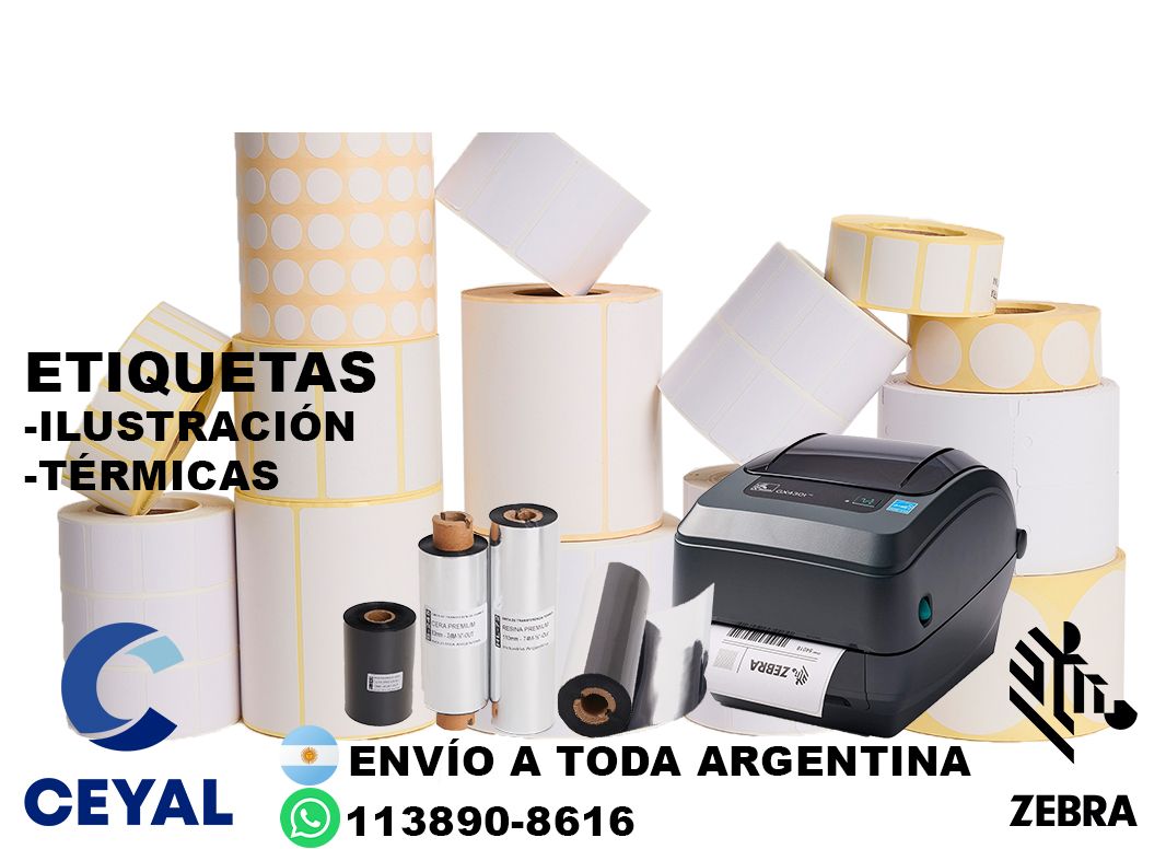 5 cajas de etiquetas 89 x 52