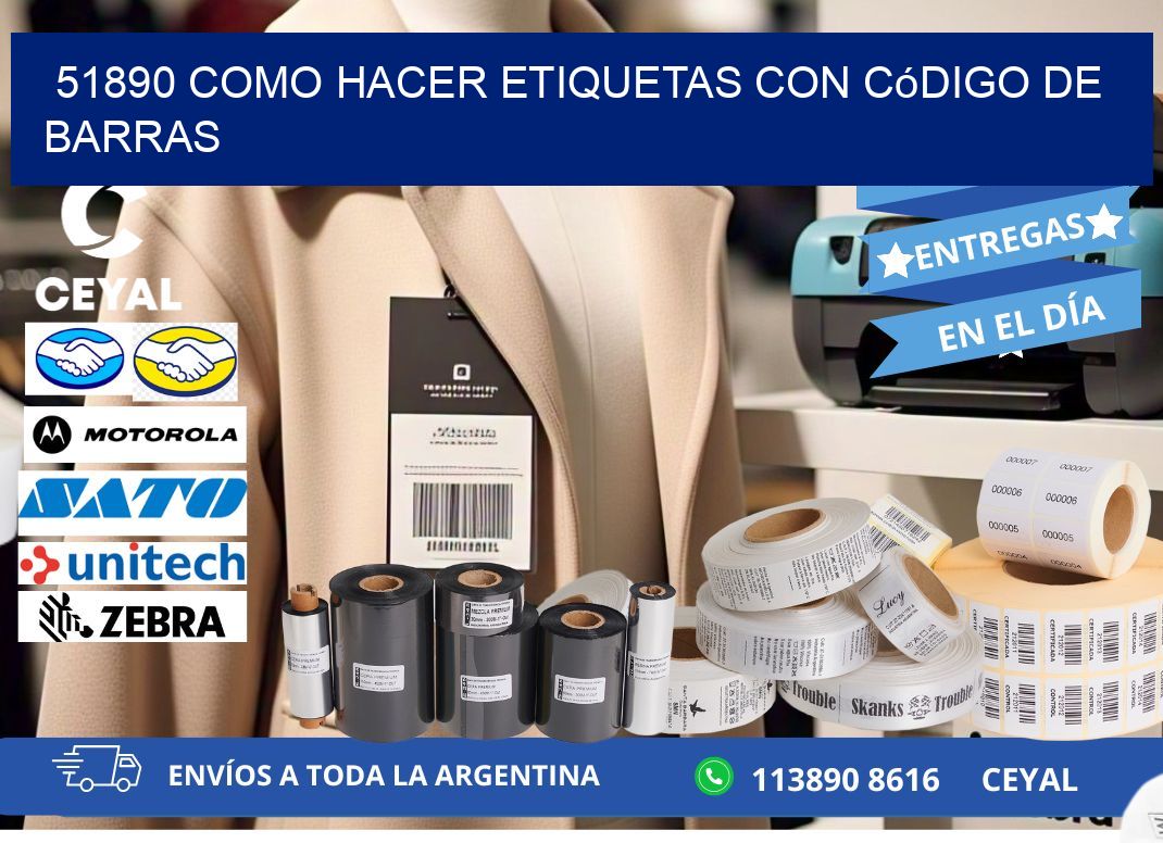 51890 Como hacer etiquetas con código de barras