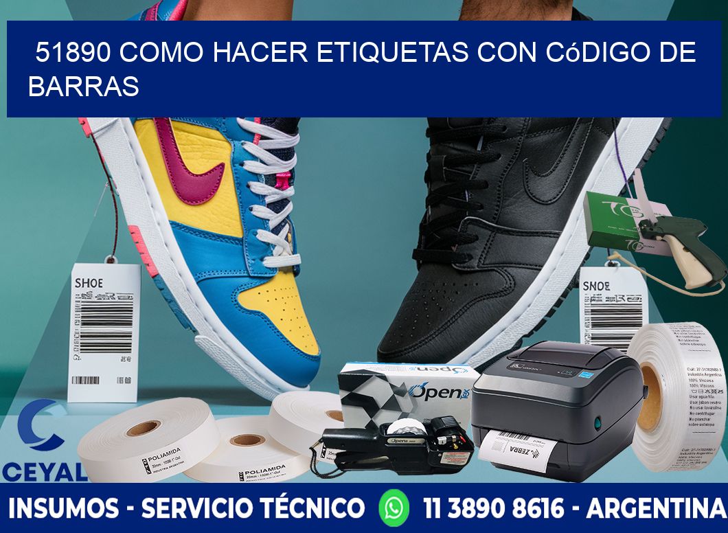 51890 Como hacer etiquetas con código de barras