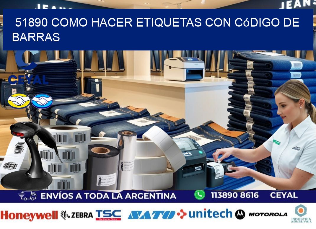51890 Como hacer etiquetas con código de barras