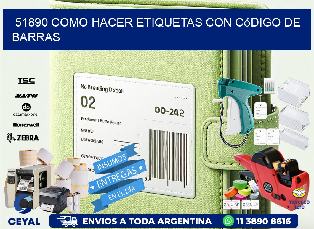 51890 Como hacer etiquetas con código de barras