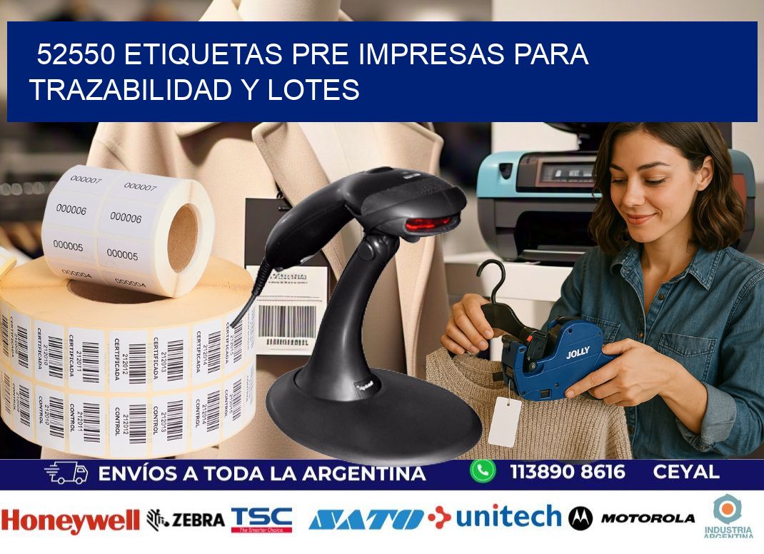 52550 etiquetas pre impresas para trazabilidad y lotes