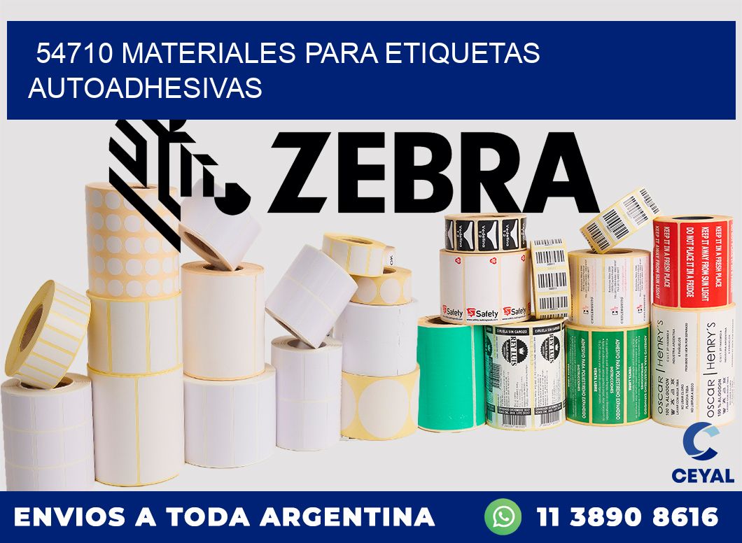 54710 materiales para etiquetas autoadhesivas