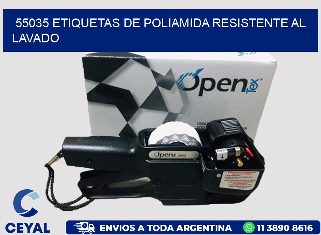 55035 Etiquetas de poliamida resistente al lavado