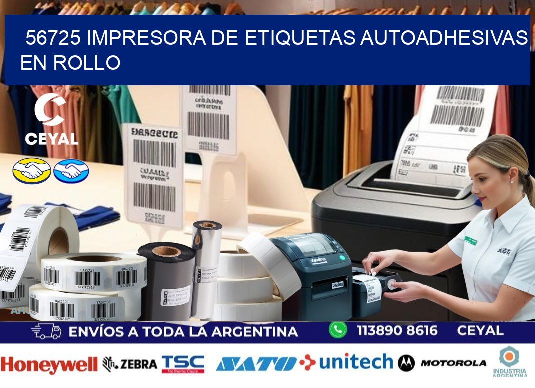 56725 impresora de etiquetas autoadhesivas en rollo