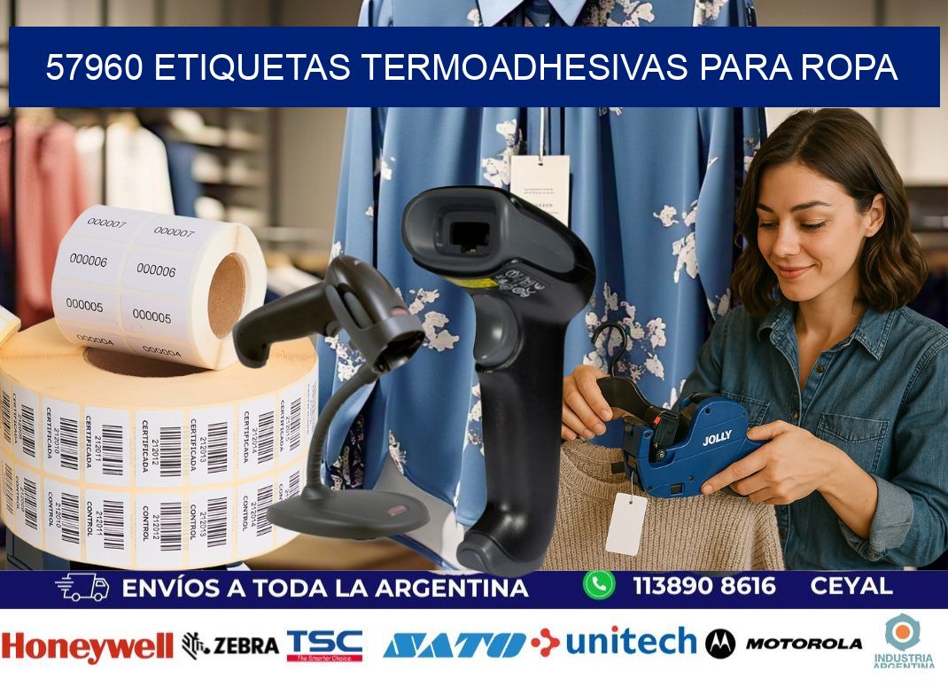 57960 Etiquetas termoadhesivas para ropa