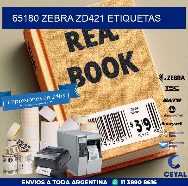 65180 Zebra ZD421 etiquetas