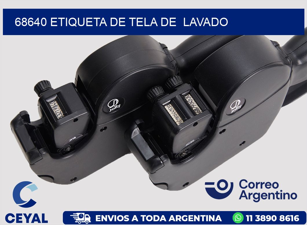 68640 etiqueta de tela de  lavado