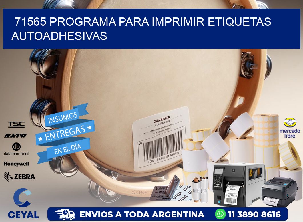 71565 Programa para imprimir etiquetas autoadhesivas
