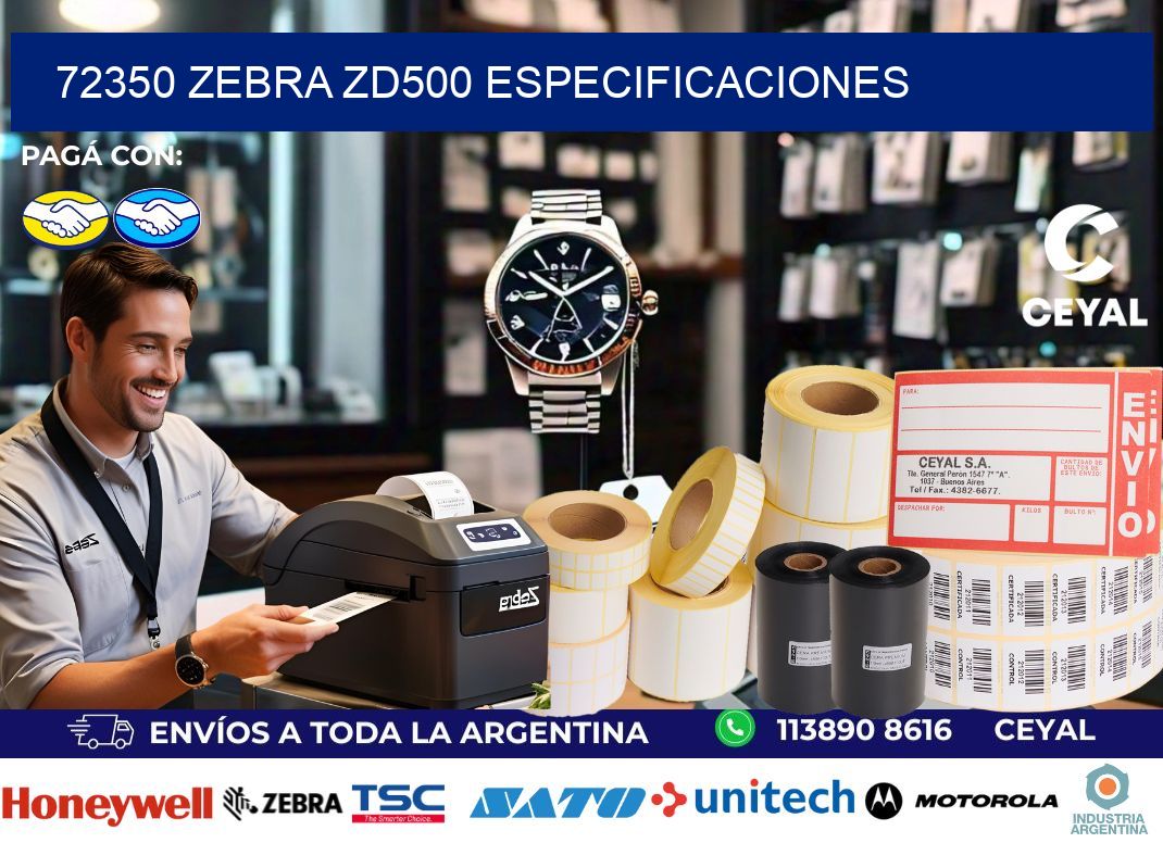 72350 Zebra ZD500 especificaciones