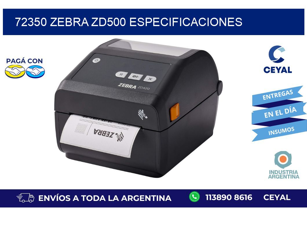 72350 Zebra ZD500 especificaciones