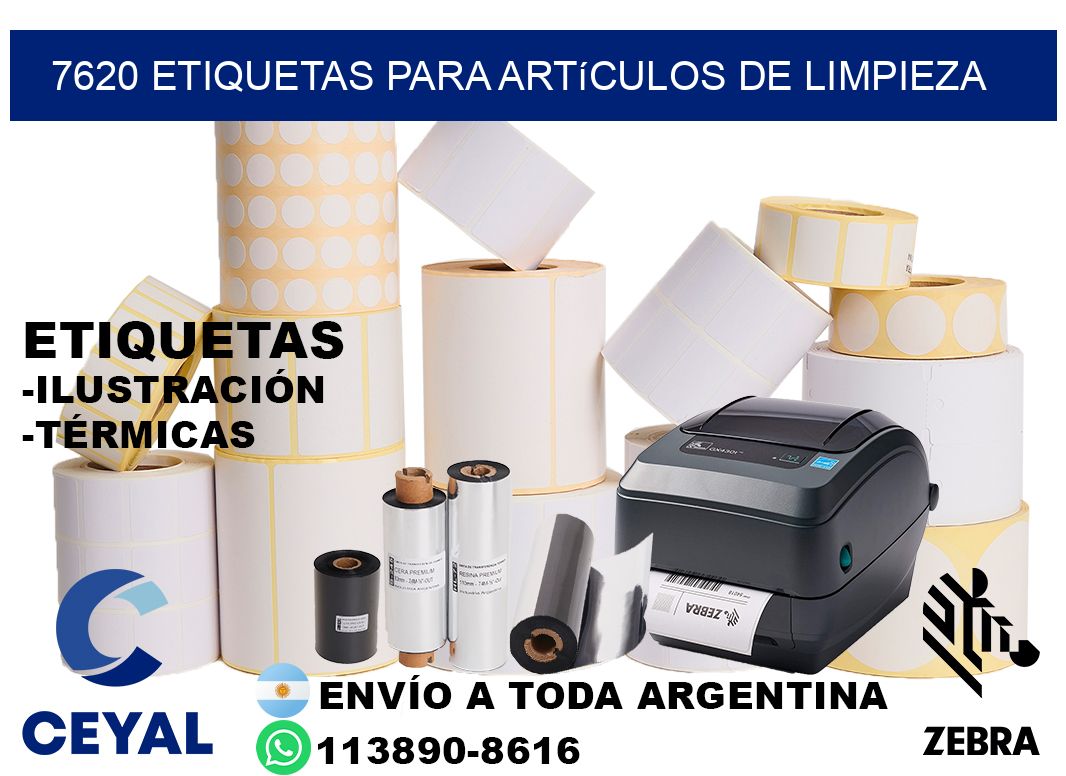 7620 Etiquetas para artículos de limpieza