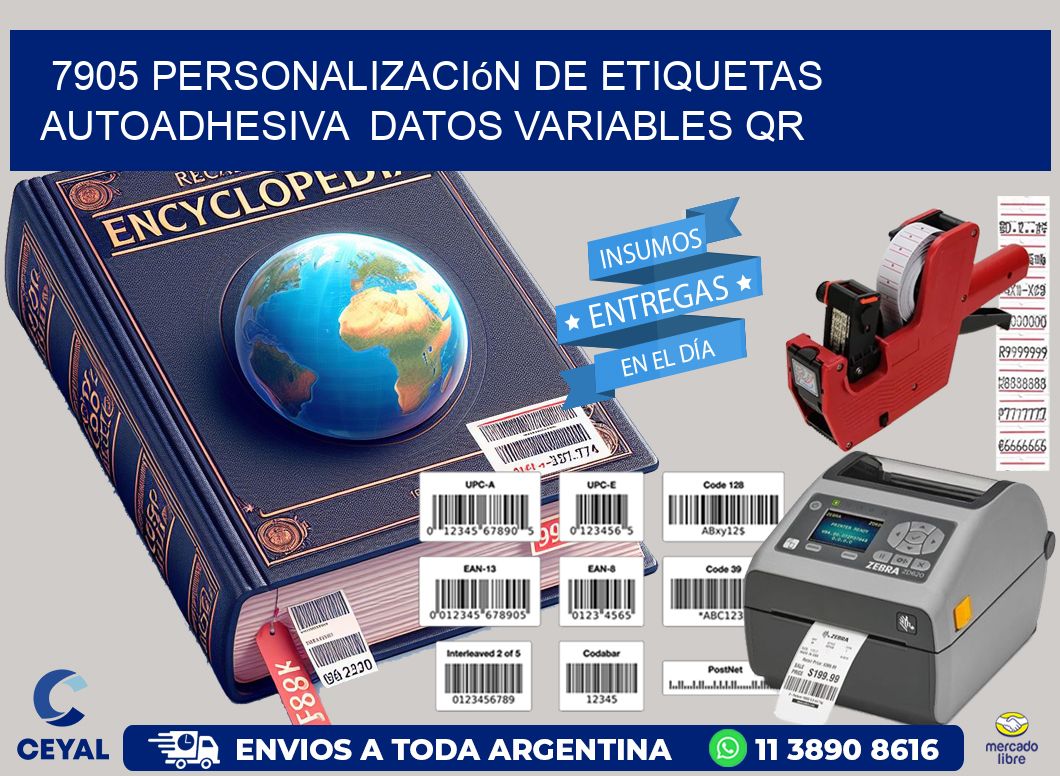 7905 Personalización de etiquetas autoadhesiva  datos variables QR