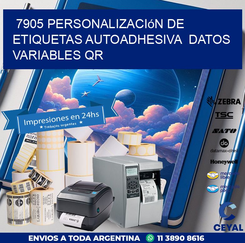 7905 Personalización de etiquetas autoadhesiva  datos variables QR