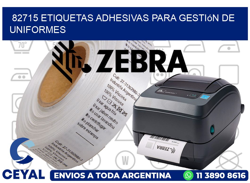 82715 Etiquetas adhesivas para gestión de uniformes