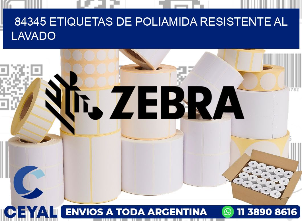84345 Etiquetas de poliamida resistente al lavado