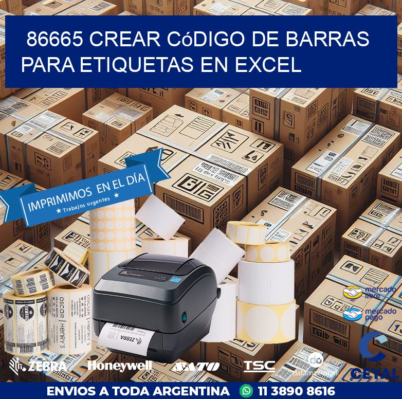 86665 Crear código de barras para etiquetas en Excel