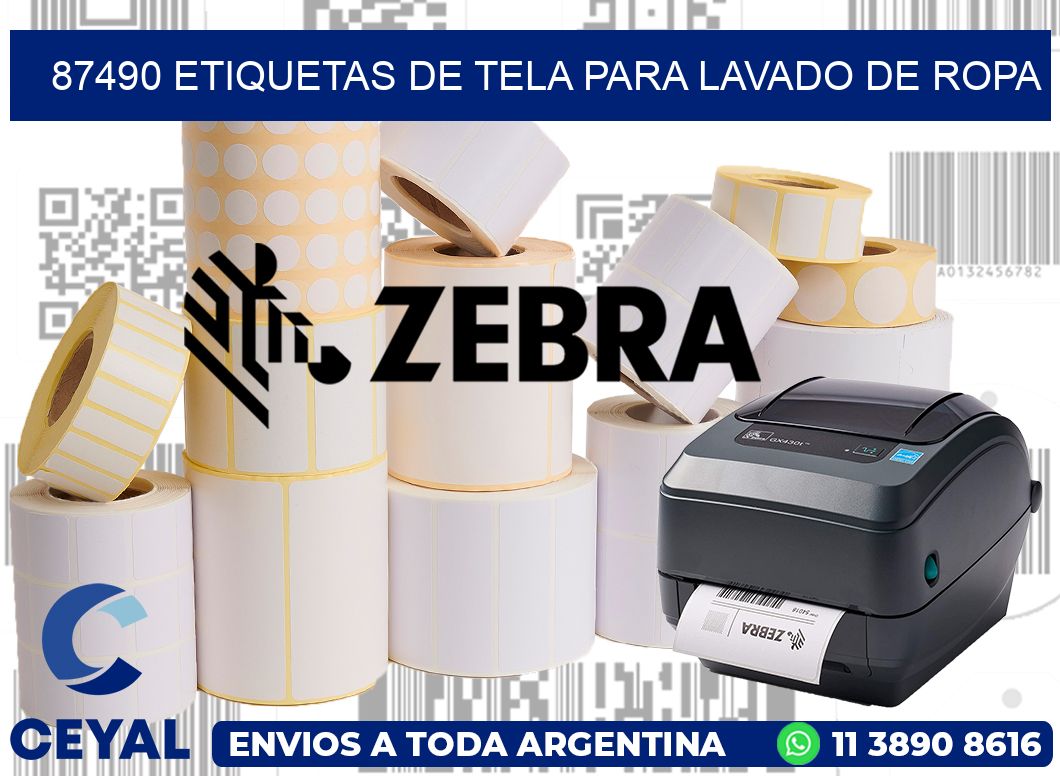 87490 Etiquetas de tela para lavado de ropa
