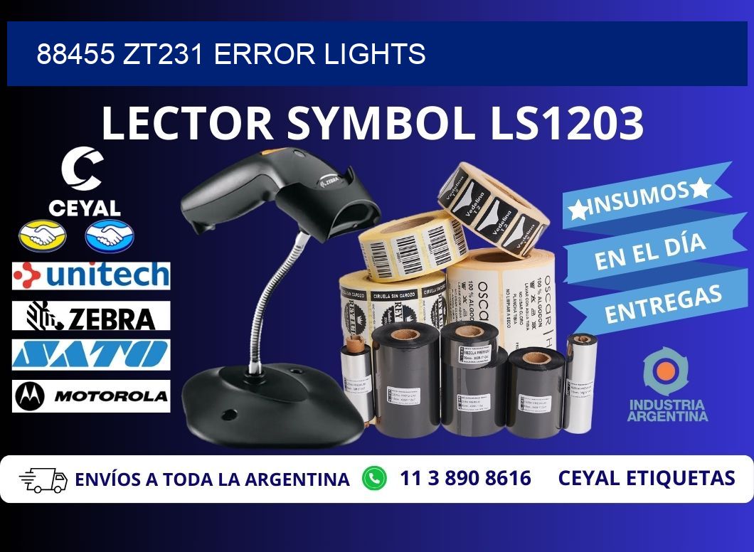 88455 ZT231 error lights
