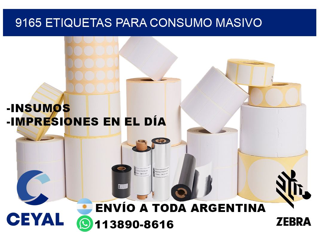 9165 Etiquetas para consumo masivo