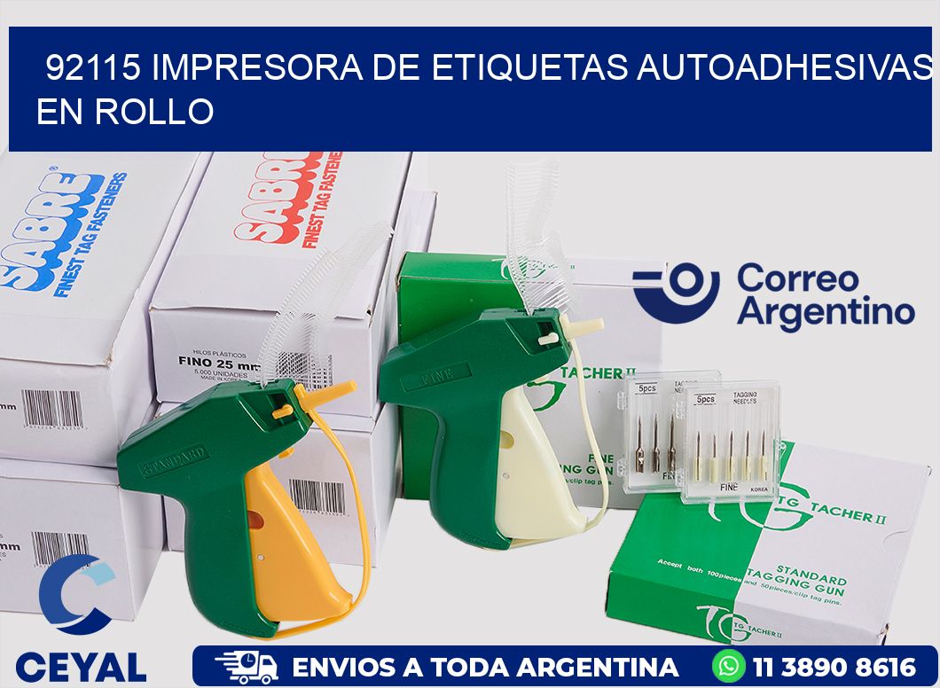 92115 impresora de etiquetas autoadhesivas en rollo