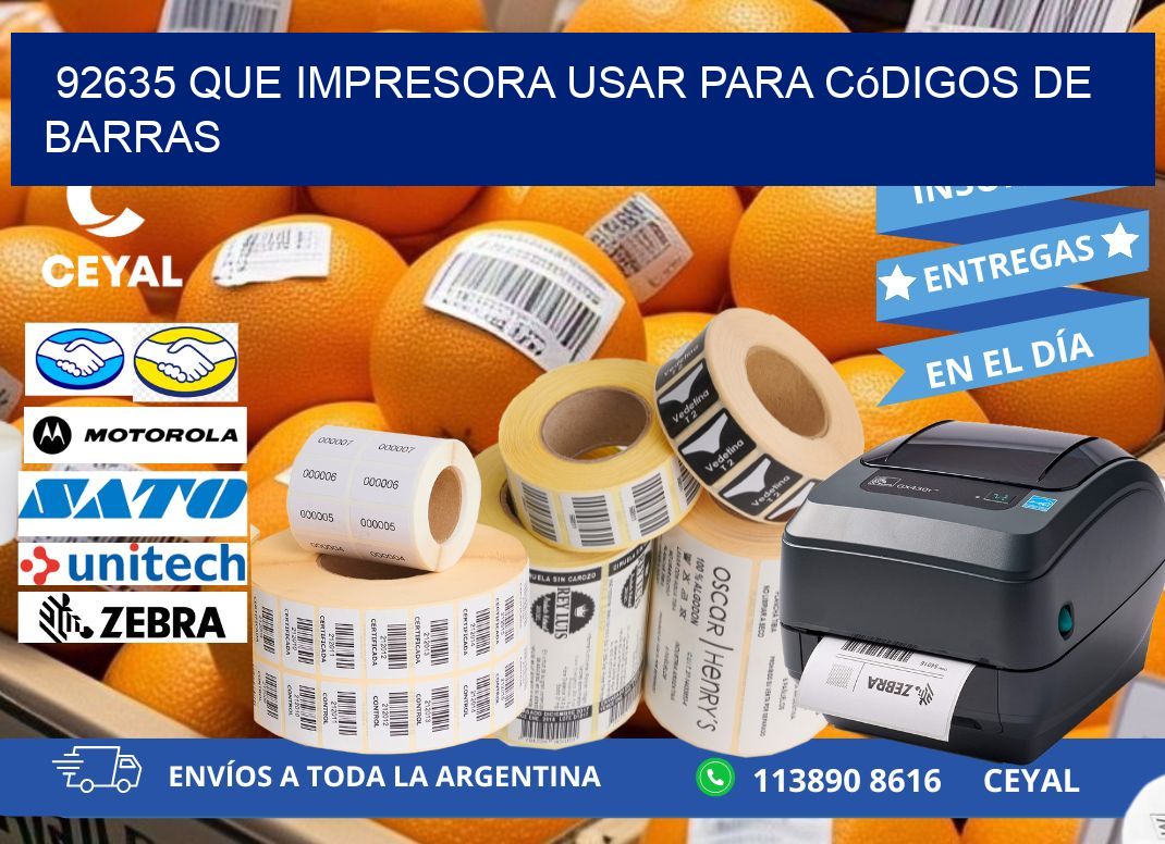92635 Que impresora usar para códigos de barras