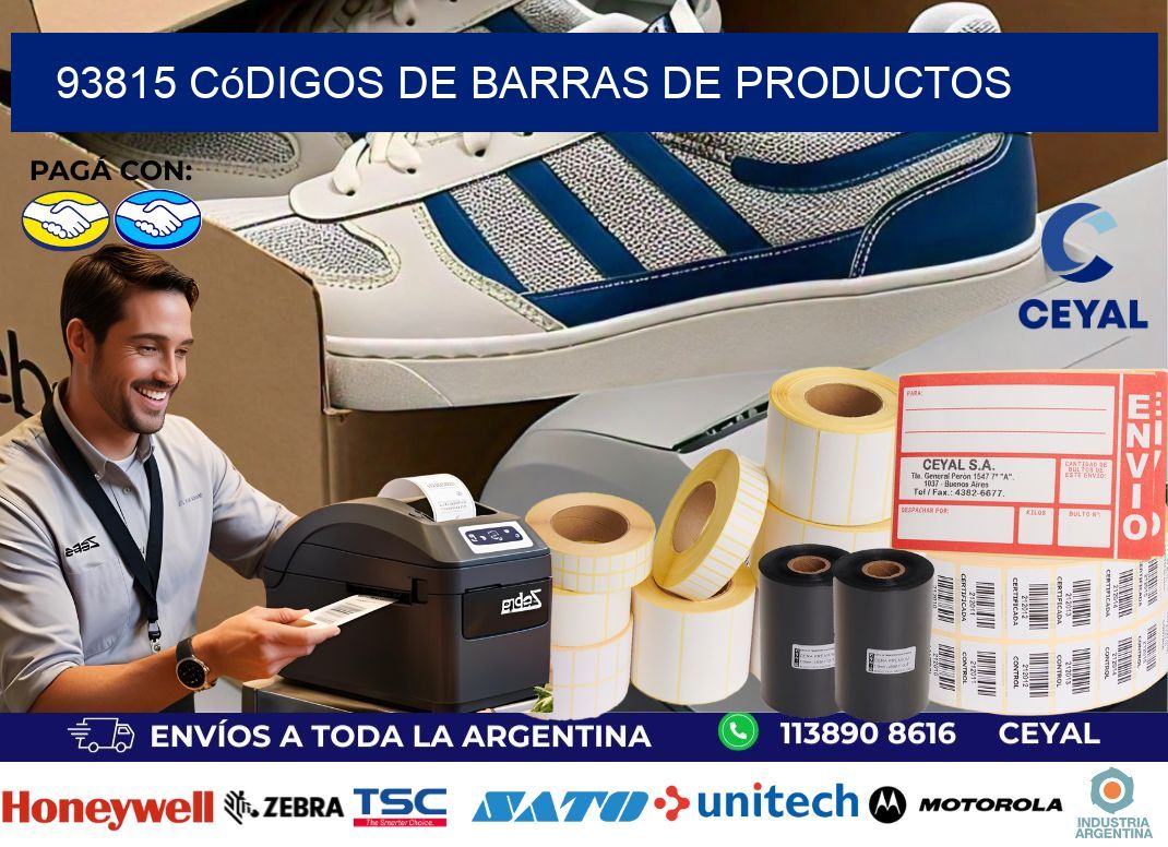 93815 Códigos de barras de productos