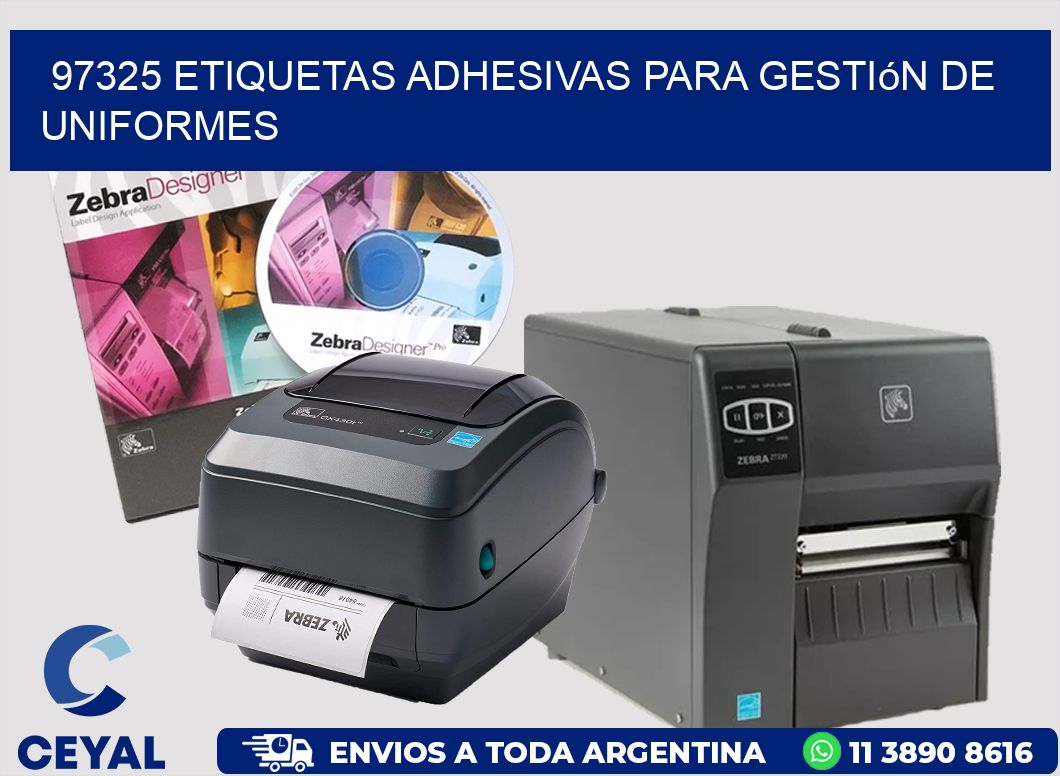 97325 Etiquetas adhesivas para gestión de uniformes