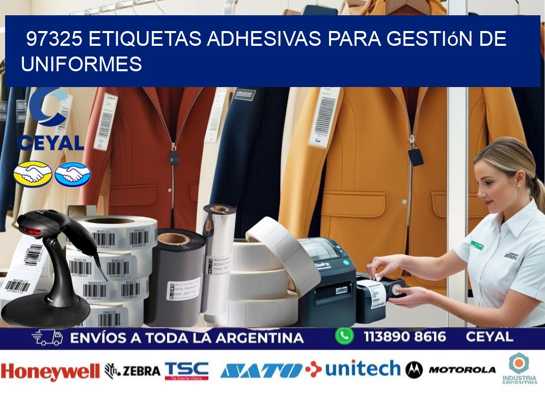 97325 Etiquetas adhesivas para gestión de uniformes