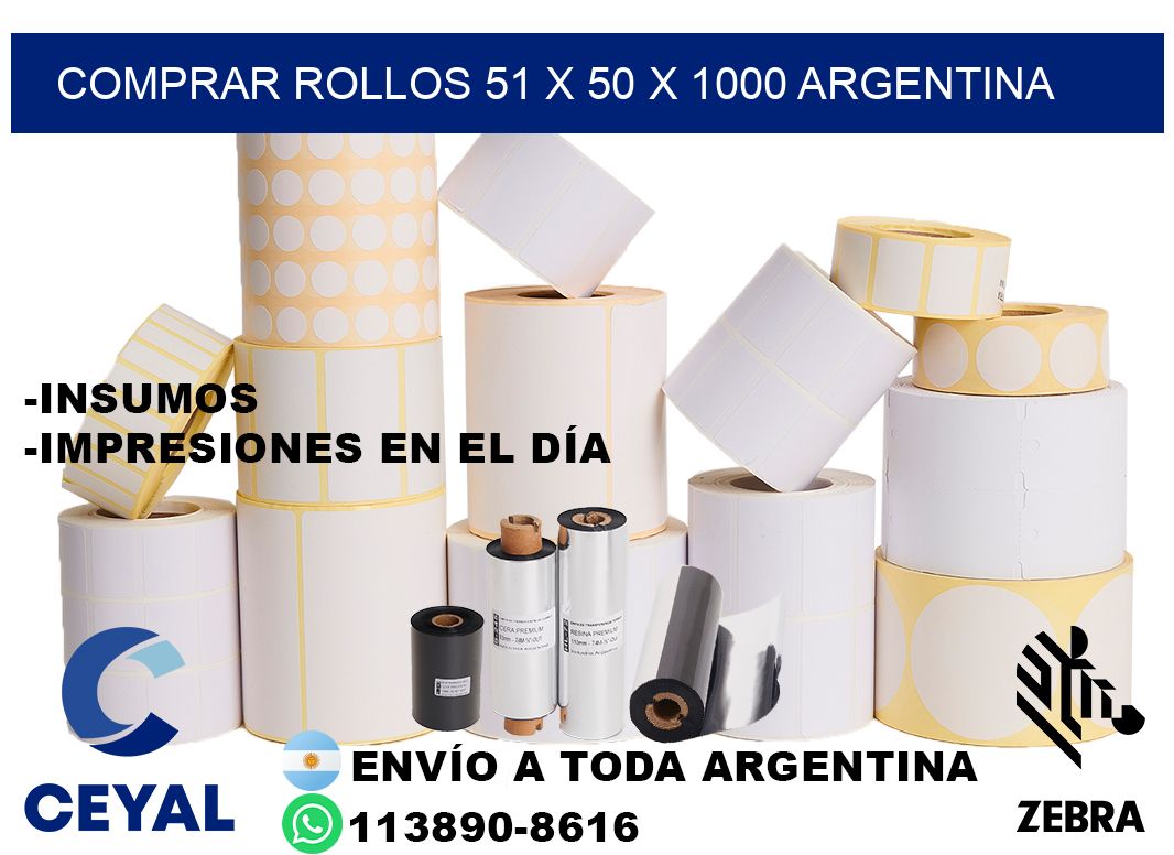 Comprar Rollos 51 x 50 x 1000 argentina