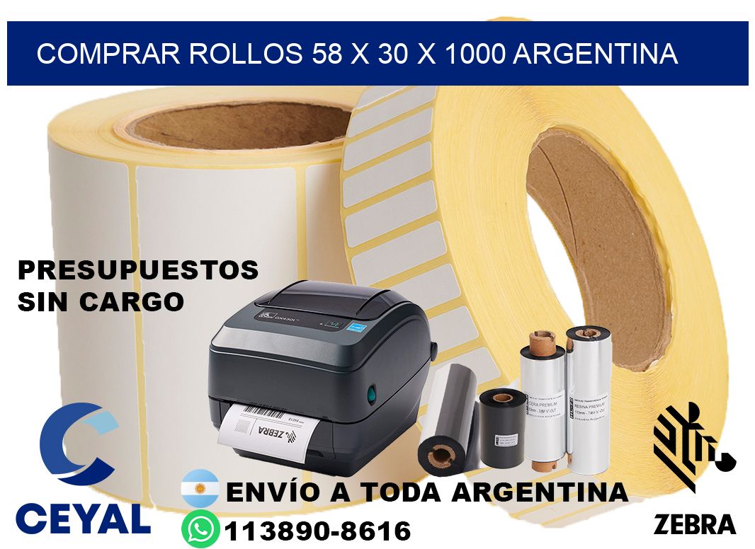 Comprar Rollos 58 x 30 x 1000 argentina