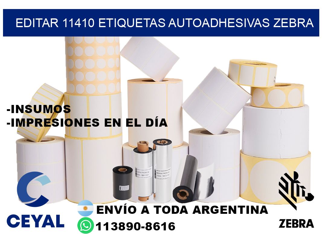 EDITAR 11410 ETIQUETAS AUTOADHESIVAS ZEBRA