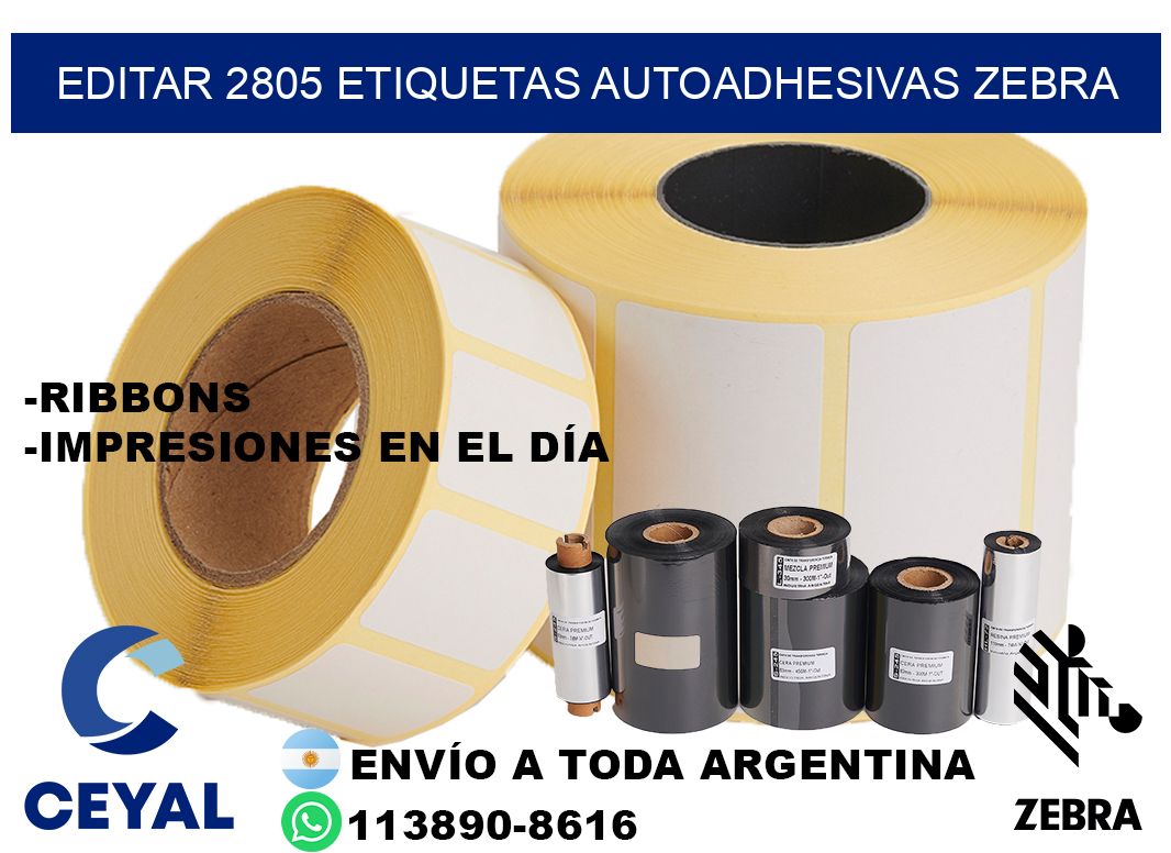 EDITAR 2805 ETIQUETAS AUTOADHESIVAS ZEBRA
