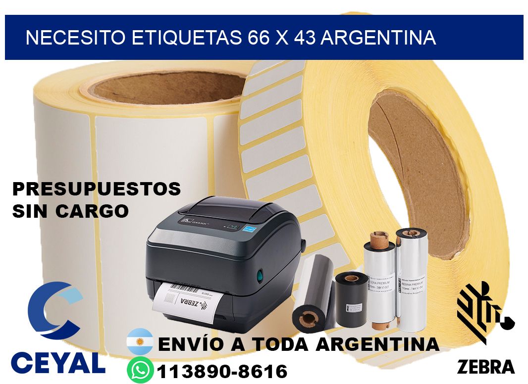 Necesito etiquetas 66 x 43 argentina